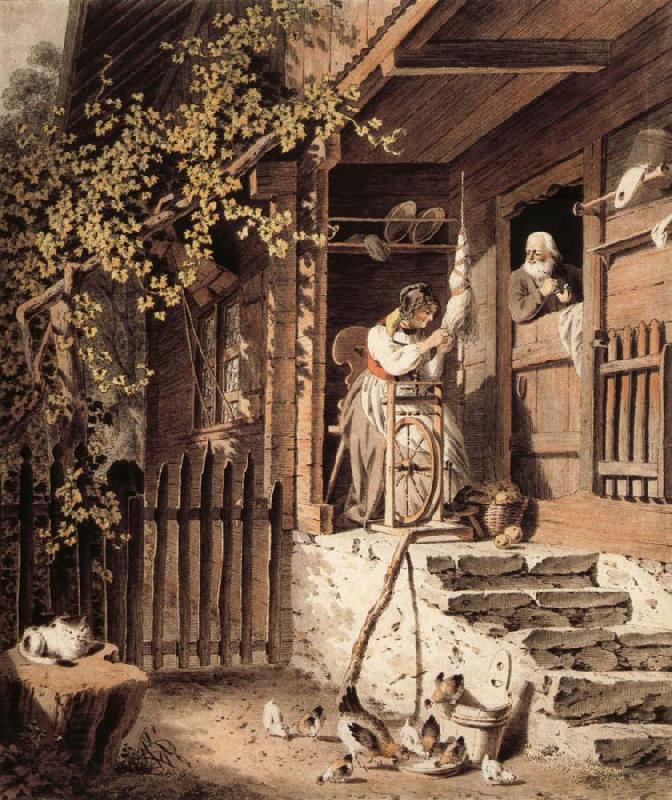 Franz Niklaus Konig Philemon and building sharp oil painting picture